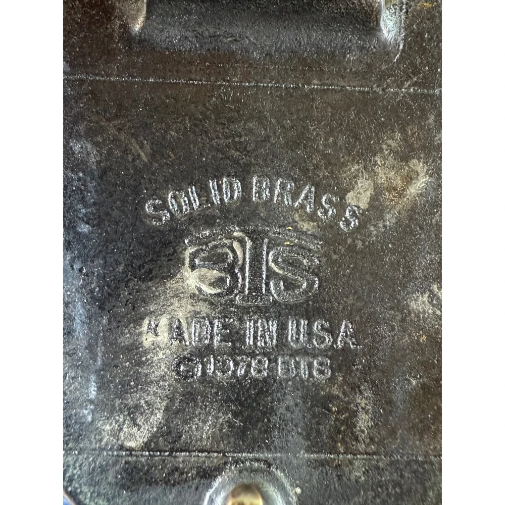 Purple Sage Ranch Belt Buckle Solid Brass Vintage Bandera Texas‎ Made USA